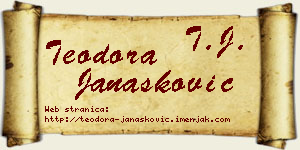 Teodora Janašković vizit kartica